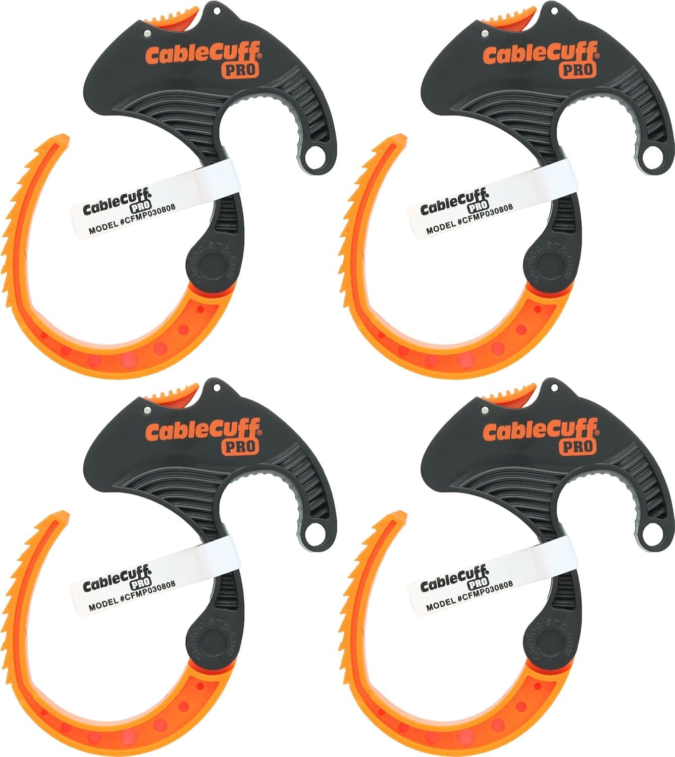 Cable Cuff PRO (4 Pack: 4x Medium 2 Inch Diameter) Adjustable, Reusable, Cable Tie Replacements for Extension Cords or Electronics Hover